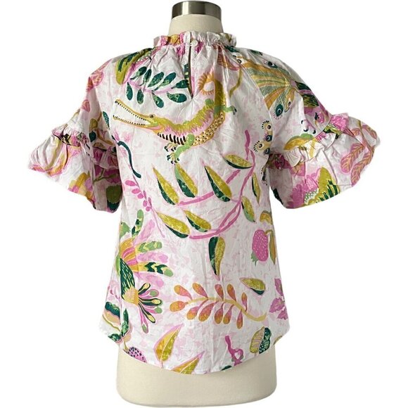 Banjanan Marie Top Muse Spring Floral Cotton Blouse XS - Picture 5 of 9